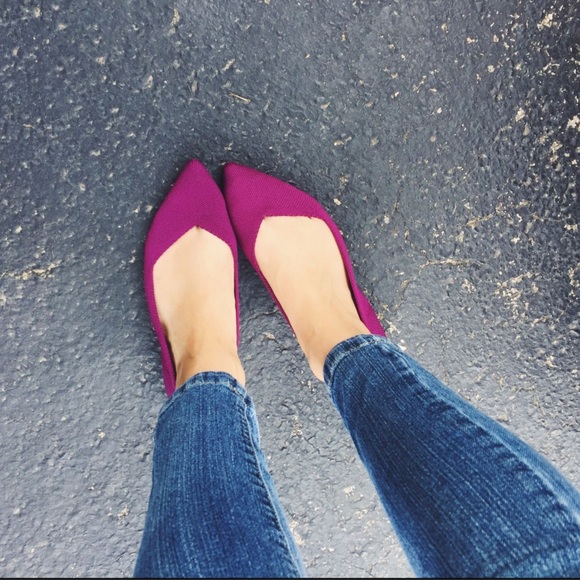 Rothys The Point Stretch Recycled Retired Orchid Flats 7.5 *No Insoles Classic - Picture 13 of 15